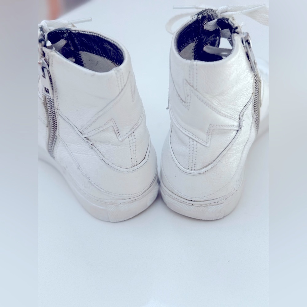 Zadig & Voltaire Women's White High Flash High-Top Platform Sneakers - Picture 8 of 15